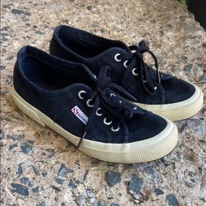 Superga Classic Black Canvas Shoes